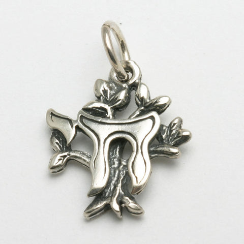 Tree of Life Chai Pendant in Sterling Silver