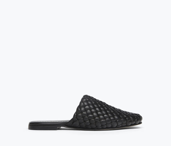 PARKER - Black Padded Woven, [product-type] - FREDA SALVADOR Power Shoes for Power Women