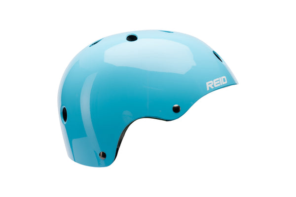 light blue cycle helmet