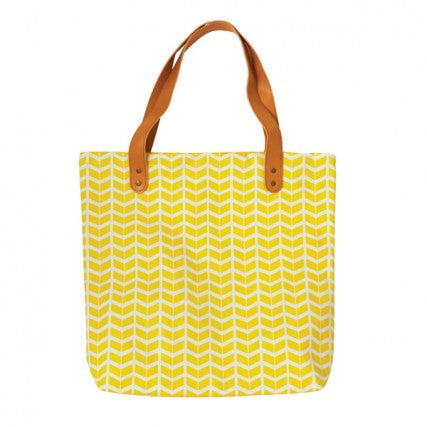 Tote Bag: Yellow Chevron | Urban Nest Design - Nell and Oll