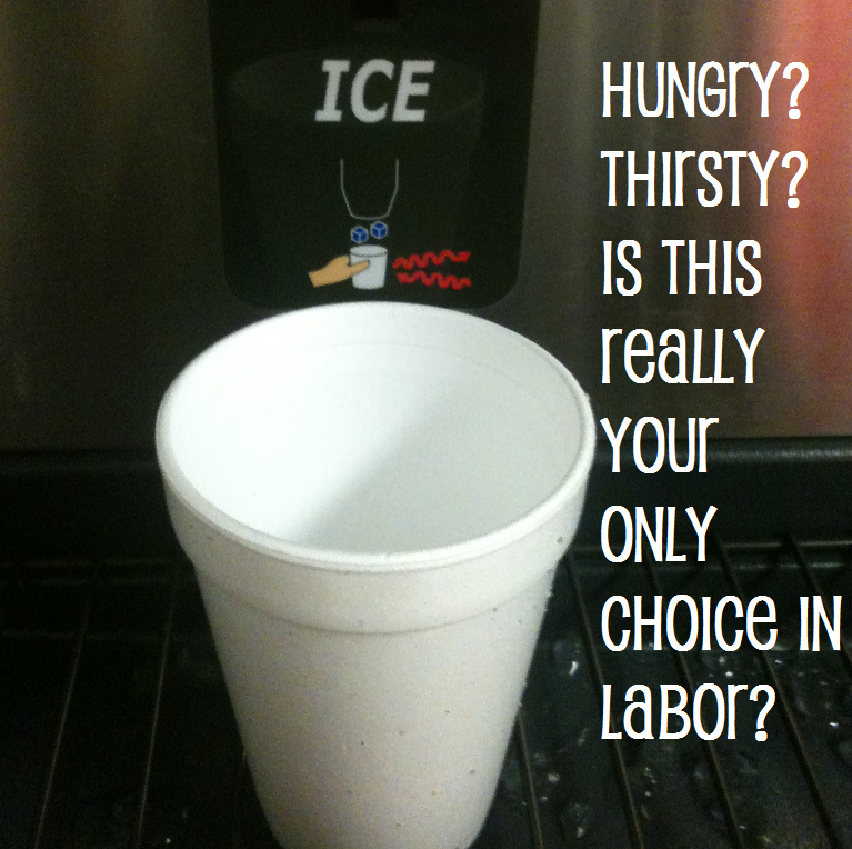 Ice only in labor