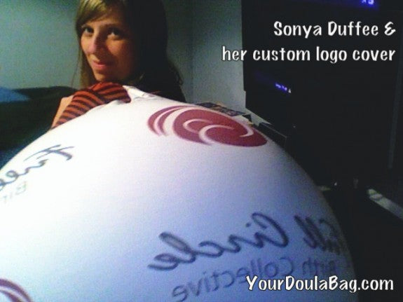 Sonya Duffee and her custom logo ball cover