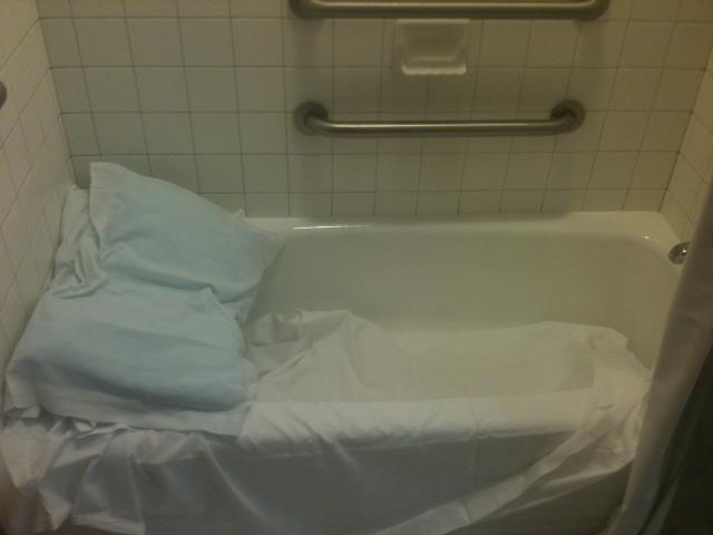 Bathtub that I slept in