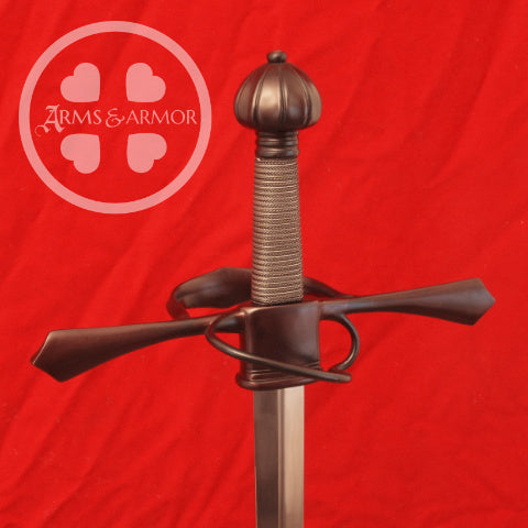 Custom Elector of Saxony style hilt with simple back sweep