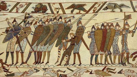 Bayeux Tapestry javelin use