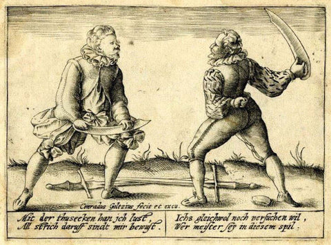 Dussack combatants 1590 by Conrad Goltzius in the british museum