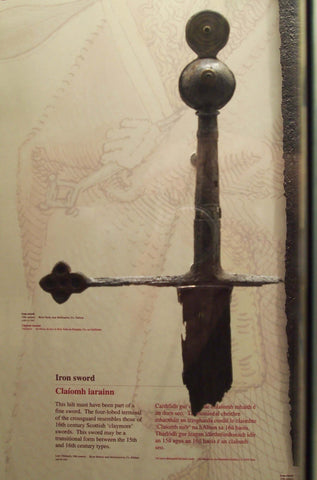Proto-Claymore style sword in National Museum of Archeology Dublin