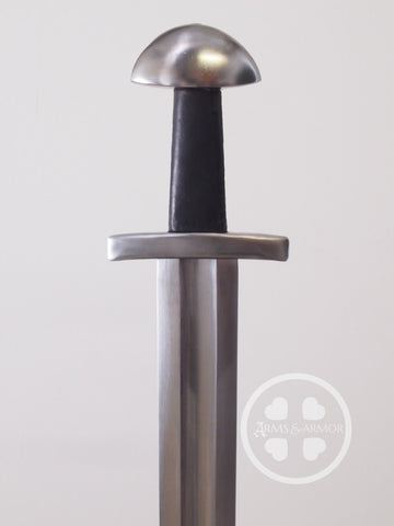 Viking Training Sword #252 black grip and peened steel hilt.