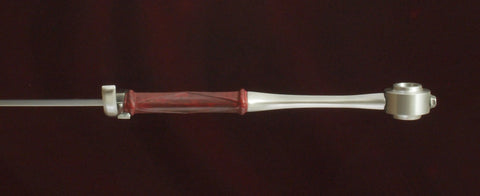 A sword with an exposed tang as the upper grip.