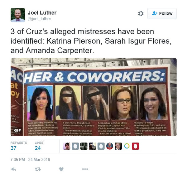 Topics tagged under cruzsexscandal on Established in 2006 as a Community of Reality Ted_cruz_sex_scandal_grande