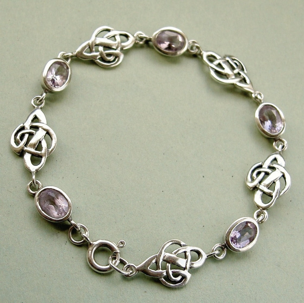 ...  Products  Sterling silver  amethyst Celtic bracelet by Kit Heath