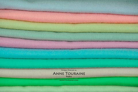 scarves-cashmere-silk-pashmina-shoulder-wraps-stoles-pastel-colors-ANNE TOURAINE Paris™