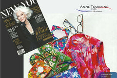 FLORAL green scarf by ANNE TOURAINE Paris™ scarves as featured in Spring 20015 NEW YOU magazine