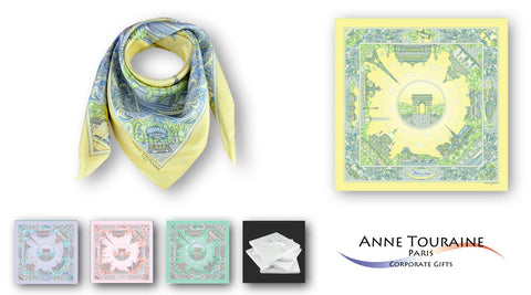 corporate gifts for women executives - Paris silk scarves collection from France