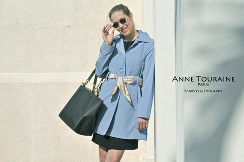 French scarves by ANNE TOURAINE Paris™ and trench coat