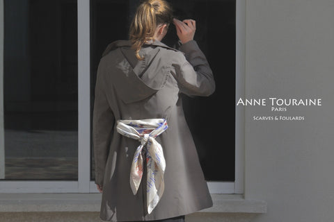 French scarves by ANNE TOURAINE Paris™ and trench coat