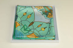 The lovely SILK ROAD silk scarf from ANNE TOURAINE Paris™: keep it in its box to avoid direct sunlight and dust