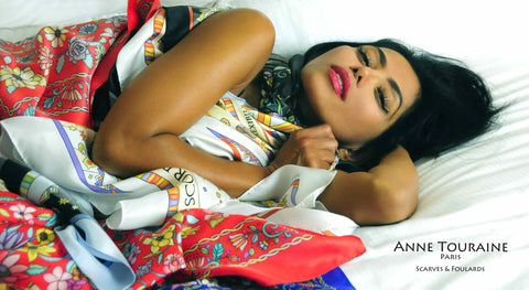 ANNE TOURAINE Paris™ silk scarves: a large choice of colors!