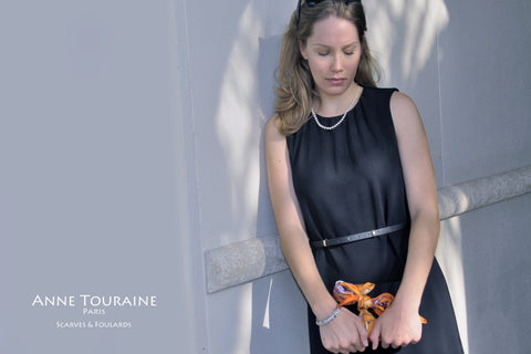 silk-twill-scarves-scarf-orange-silk road-french-paris-fashion-2014-bowtie-anne-touraine