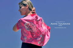 French silk scarves: this exclusive creation from ANNE TOURAINE Paris™ scarves catches the eye
