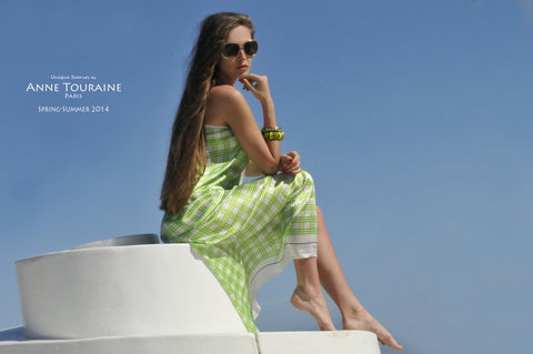 Extra large scarf designed by ANNE TOURAINE Paris™: for a perfect summer cover up