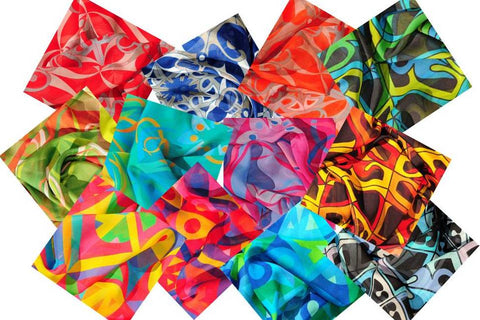 ANNE TOURAINE Paris™ collection of extra large silk chiffon scarves