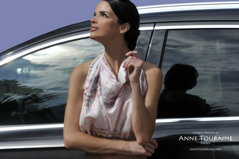 How to wear scarves in the summer... A superb halter top made with an ANNE TOURAINE Paris™ silk scarf