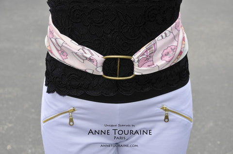 trendy-french-scarf-scarves-twill-silk-carres-soie-pink-rose-classic-square-belt-silky-anne-touraine-paris