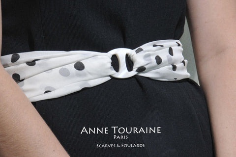 Looking for scarf rings? ANNE TOURAINE Paris™ has a large collection of precious scarf rings and silk scarves.