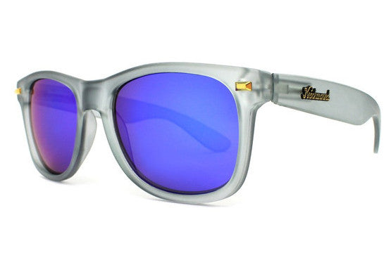 Knockaround - Fort Knocks Frosted Grey Sunglasses, Polarized Moonshine Lenses Knockaround - Fort Knocks Frosted Grey Sunglasses, Polarized Moonshine Lenses