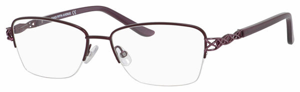Saks Fifth Avenue - Saks A 300 53mm Eggplant Eyeglasses / Demo Lenses Saks Fifth Avenue - Saks A 300 53mm Eggplant Eyeglasses / Demo Lenses