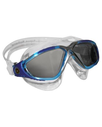 Aqua Sphere - Vista Aqua + Blue / Silver Swim Goggles, Smoke Lenses Aqua Sphere - Vista Aqua + Blue / Silver Swim Goggles, Smoke Lenses