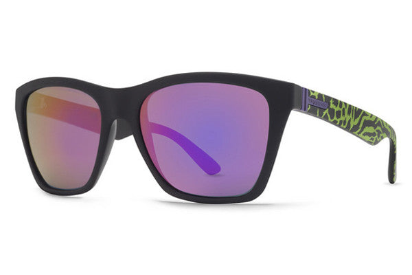 VonZipper - Booker Party Animals Lime PYL Sunglasses, Meteor Glo Lenses Von Zipper - Booker Party Animals Lime PYL Sunglasses, Meteor Glo Lenses