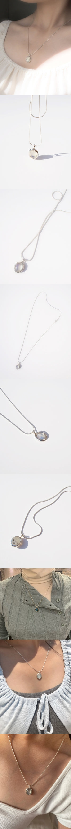 Pupil necklace _ white opal