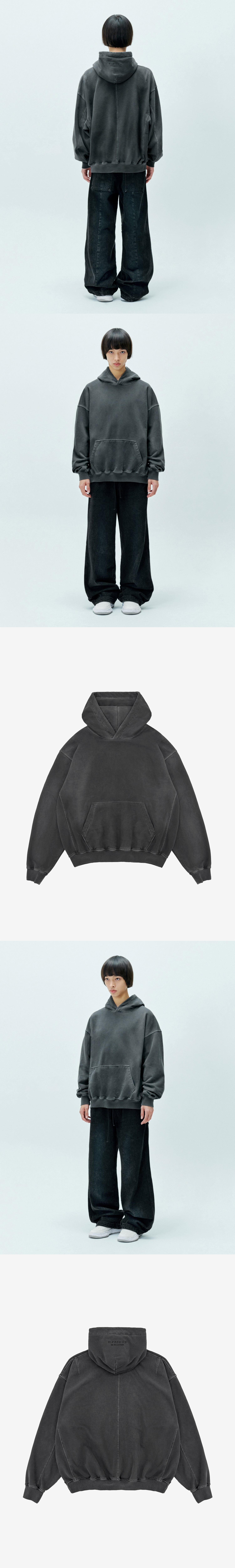 Over Hoodie - Washed Black