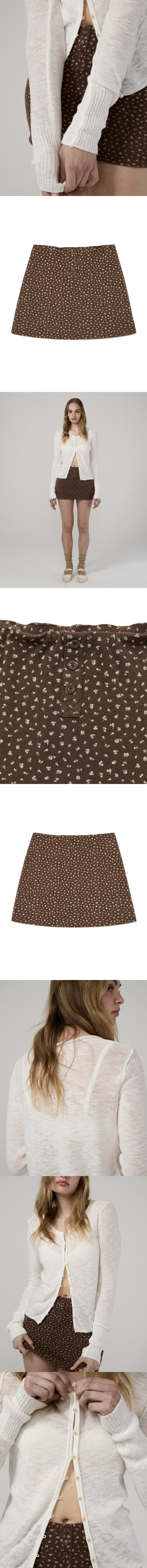 PROVINCE EYELET MINI SKIRT (CHOCOLATE BLOOM)