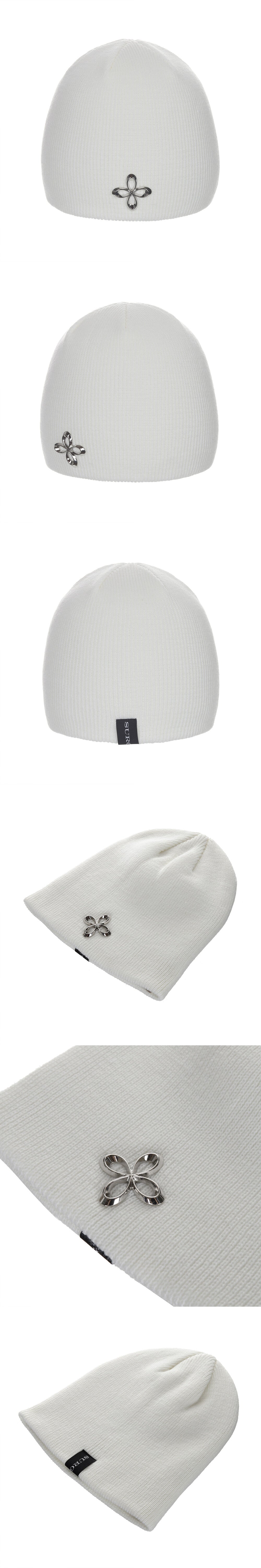 surgery clover logo short beanie 'white'