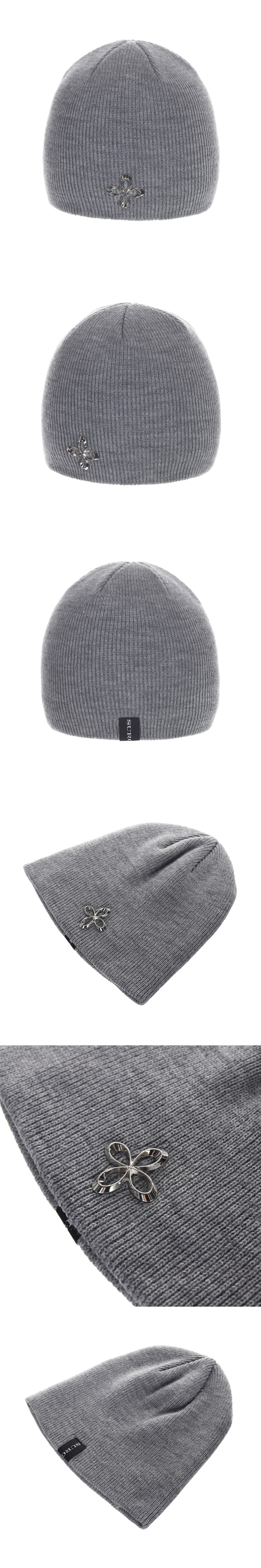 surgery clover logo short beanie 'grey'