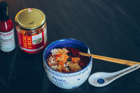 Spicy Baechu Kimchi + Chicken Soup