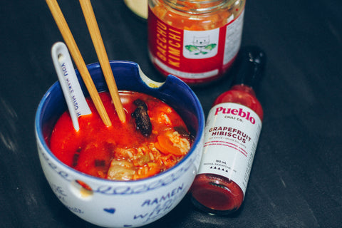 Spicy Baechu Kimchi + Chicken Soup
