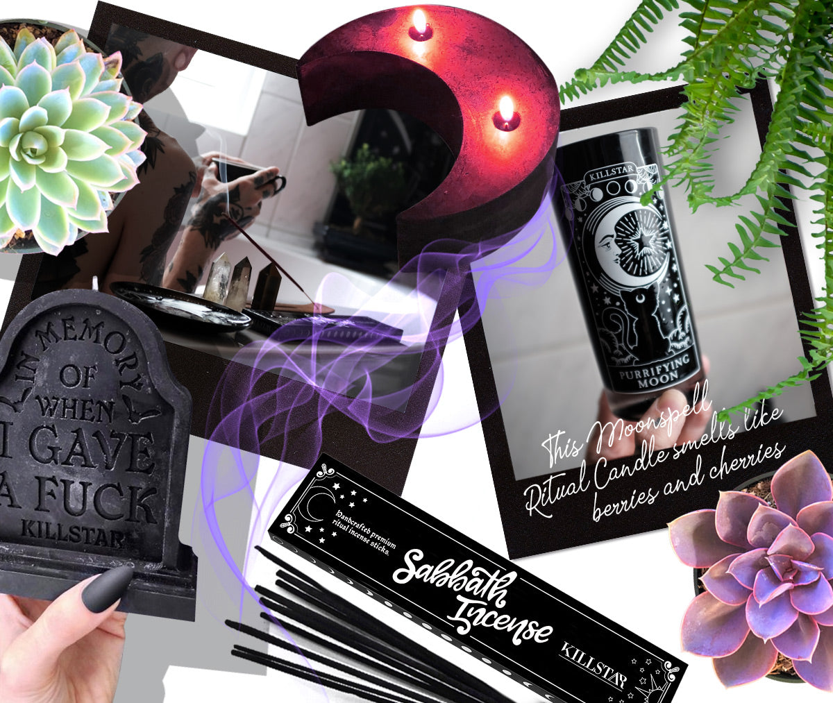 Gothic Bathroom Ideas, candles and scents by KILLSTAR