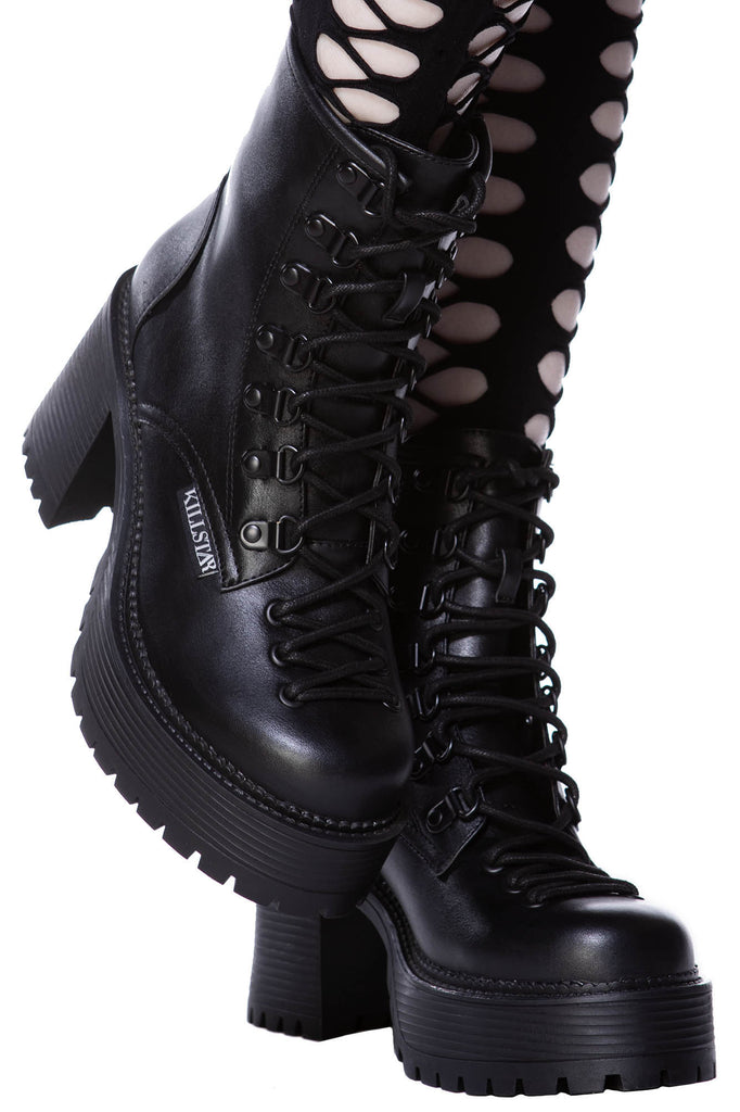 Killstar Gothic Goth Punk Combat Stiefel Plateaustiefel Gamora Boots