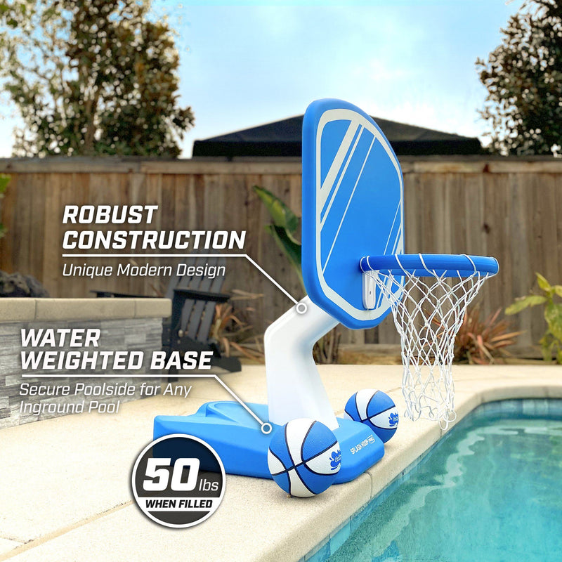 Gosports Splash Hoop Pro Poolside Basketball Game Includes Hoop 2 B 