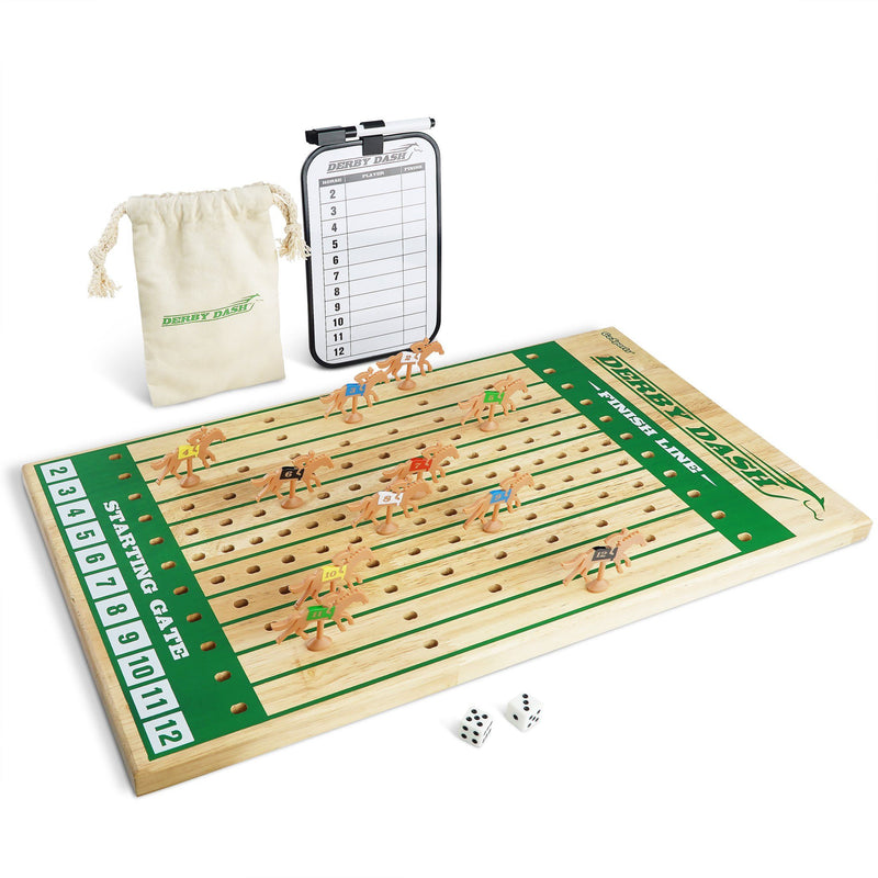 GoSports Derby Dash Horse Race Game Set | Tabletop Horse Racing with 2