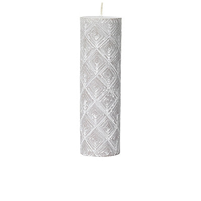 Broste Copenhagen Etched Pillar Candle at Andrassy Living