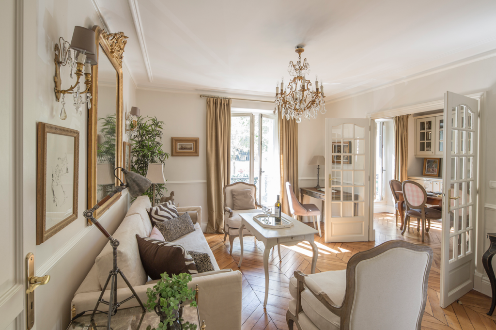 The living room, from the front hall