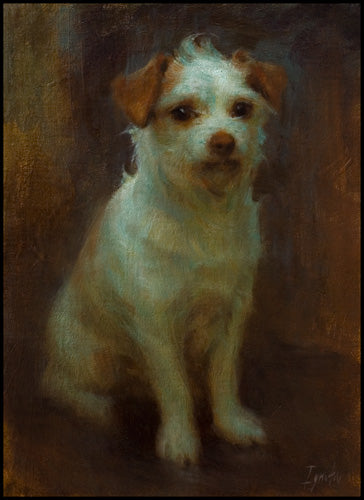 And a dog of his own:  Ignat’s  long-time (and now deceased) best friend in this portrait, “My Good Friend”