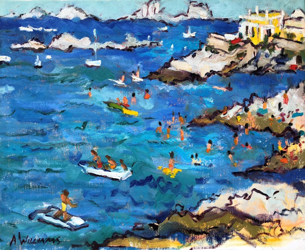 <a href="https://huffharrington.com/collections/alice-williams/products/alice-williams-plaisir-au-soleil-a-marseille" target="_blank">Plaisir au Soleil de Marseille</a>, 20 x 24, $3,600