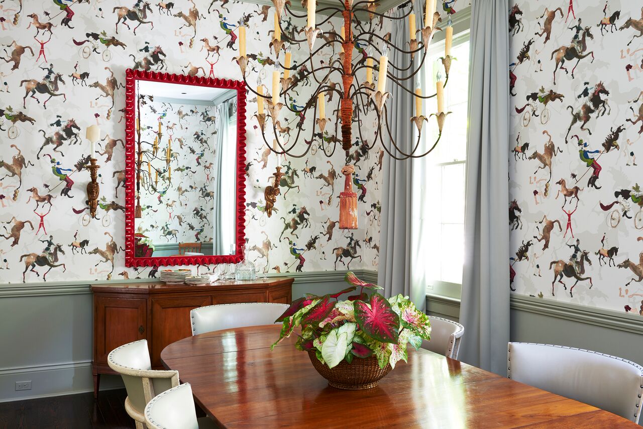 Another fun wallpaper that Colleen used for the New Orleans dining room