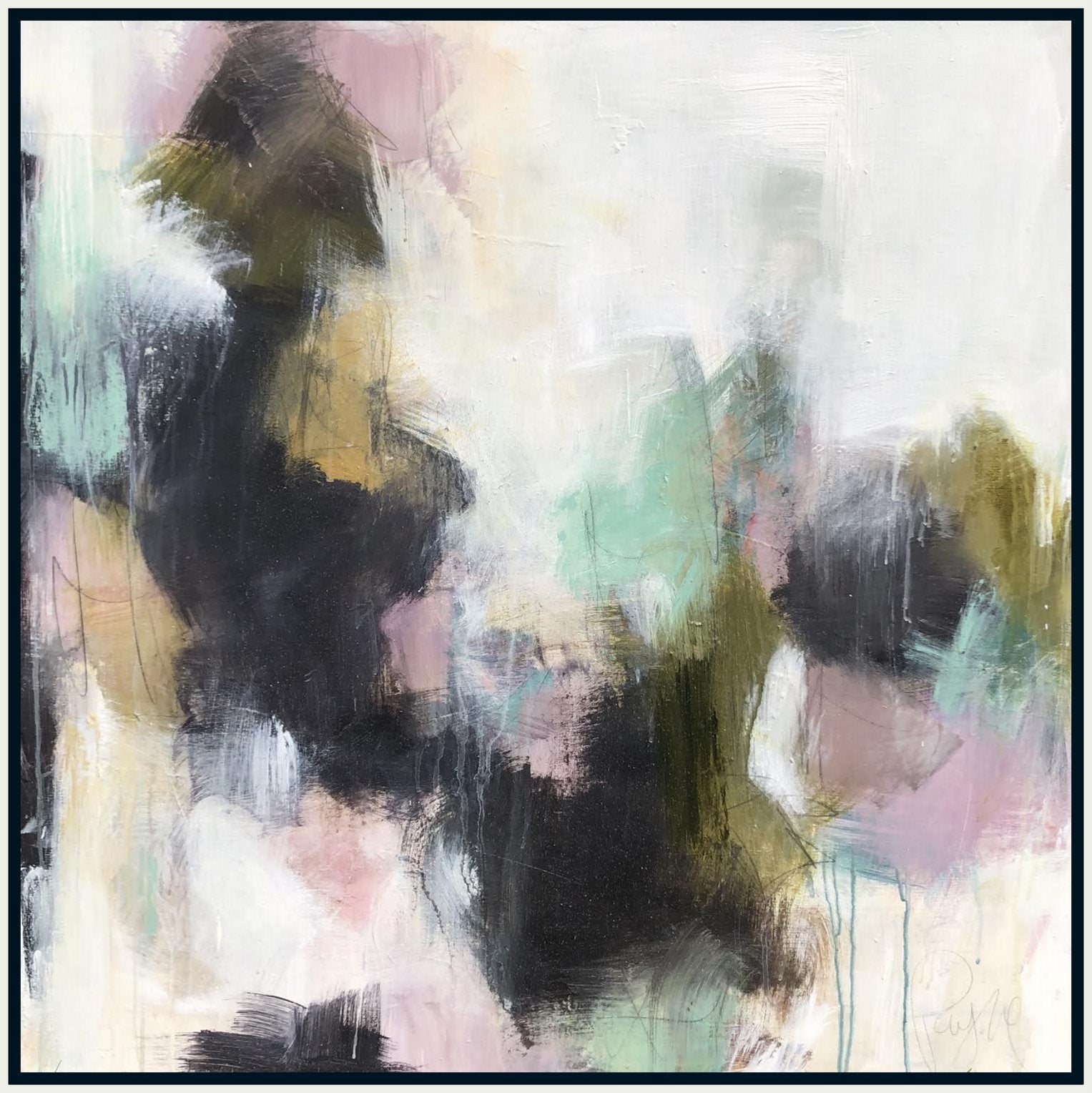 This new painting by <a href="https://huffharrington.com/collections/melissa-payne-baker" target="_blank">Melissa Payne Baker</a> is another great example of an abstract paintings with perfect balance and composition.